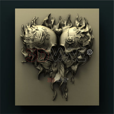 SKULLS 3D STL 3DWave